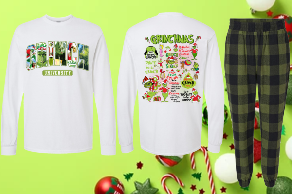 Grinch university Flannel Set